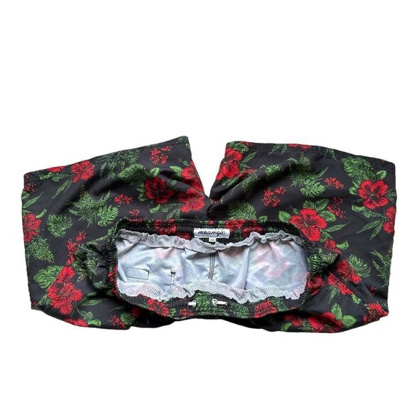 🔃Maamgic Men’s Red Hibiscus Flower Board Shorts Swim Trunks - Picture 3 of 10